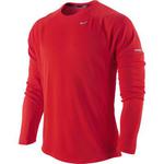 Nike Dri-fit UV Miler Long Sleeve Shirt - Sporting Red / Reflective Silver