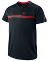 Nike Mens RF Smash Top- Black/Action Red