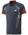 Adidas Mens adiPower Traditional Polo- Dark Onix/High-Energy