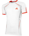 Adidas Mens adiPower Crew Tee- White/High-Energy