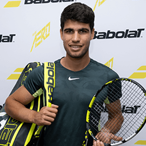 Carlos Alcaraz endorses the Babolat Pure Aero 98 Tennis Racket [Frame Only] (2023)