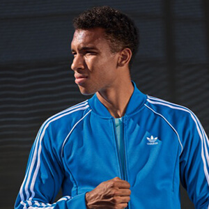 Felix Auger-Aliassime endorses the Adidas Mens Barricade 13 Tennis Shoes - Dark Blue/Halo Blue