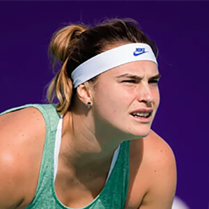 Aryna Sabalenka endorses the Nike Womens Slam Tennis Tank - Mint Foam