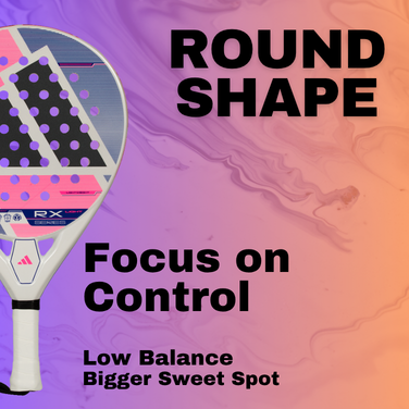 Round Shape Padel Rackets- Control Focus