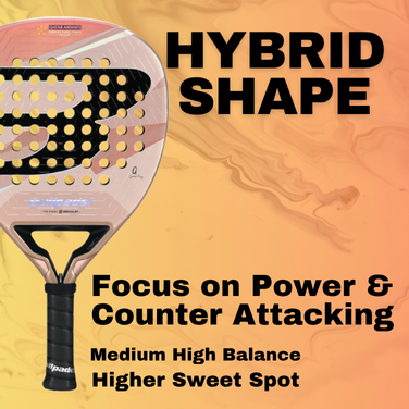 Hybrid Shape Padel Rackets- Power and Counter Attacking Focus