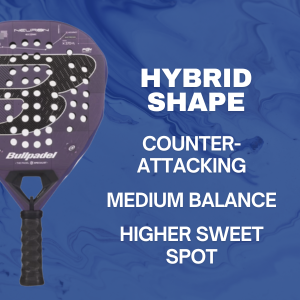 Hybrid Shape Padel Rackets - Counter Attacking Focus