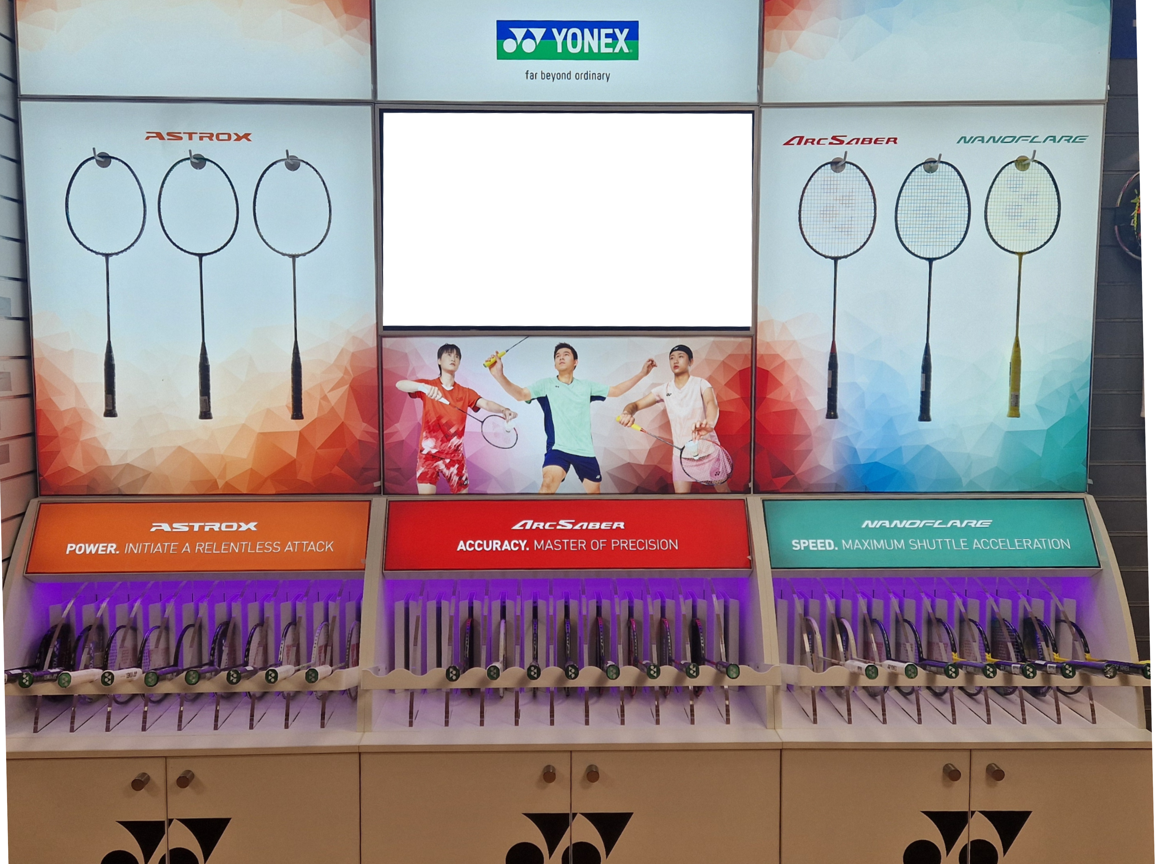 Yonex Badminton Display