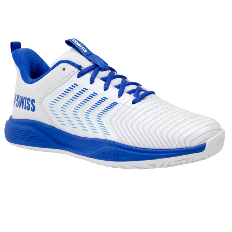 K-Swiss Mens Ultrashot Light Tennis Shoes- White / Dazzling Blue / Baltic Sea - main image