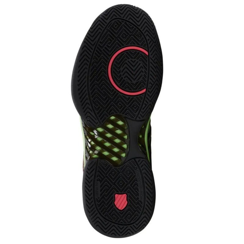 K-Swiss Mens Hypercourt Express 2 Tennis Shoes - Black/Green/Red - main image