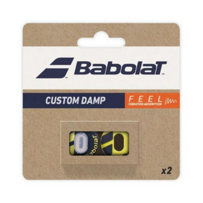 Babolat Custom Damp Vibration Dampeners (Pack of 2) - Yellow/Black - main image