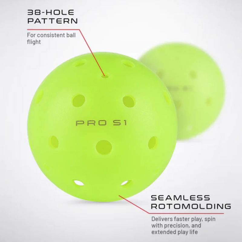 Selkirk Pro S1 Indoor Pickleball Balls - Lime Green - main image