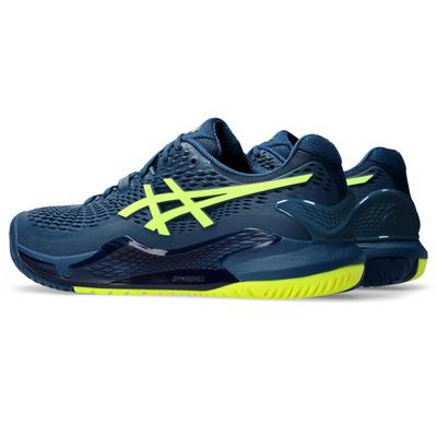 Asics Mens GEL-Resolution 9 Tennis Shoes -  Mako Blue/Yellow - main image