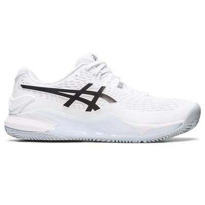 Asics Mens GEL-Resolution 9 Clay Tennis Shoes - White/Black - main image