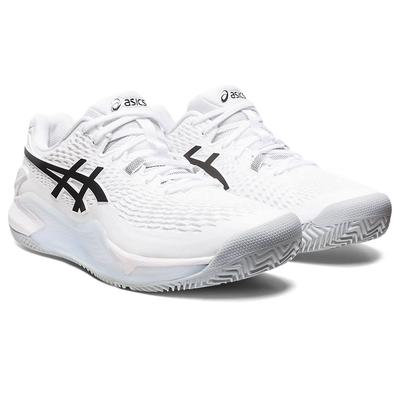 Asics Mens GEL-Resolution 9 Clay Tennis Shoes - White/Black - main image