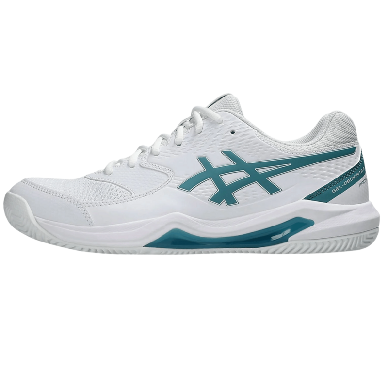 Asics Mens Gel-Dedicate 8 Padel Shoes - White/Misty Pine - main image