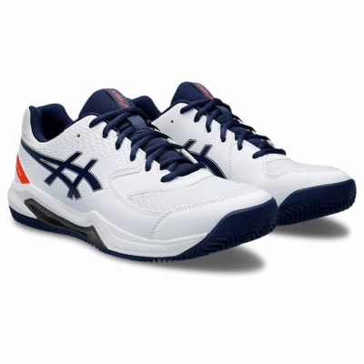 Asics Mens GEL-Dedicate 8 Clay Tennis Shoes - White/Blue Expanse - main image