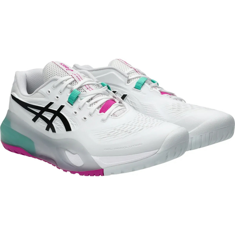 Asics Mens GEL-Resolution X Tennis Shoes - White/Aurora Green - main image