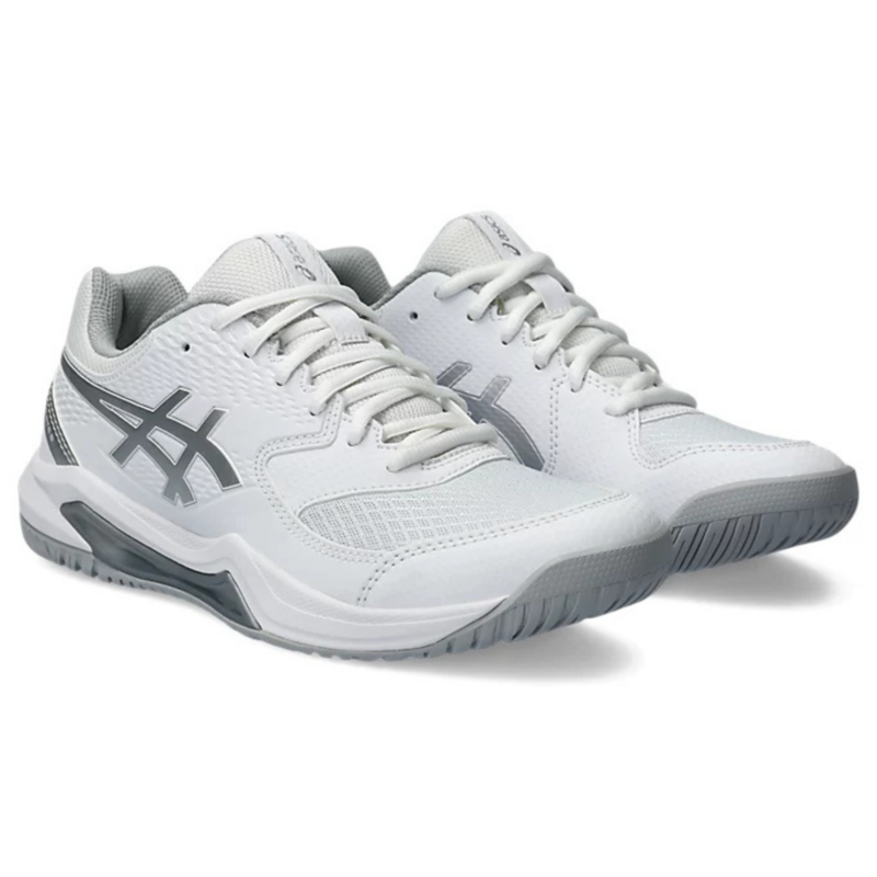 Asics Womens GEL-Dedicate 8 Tennis Shoes - White/Silver - main image