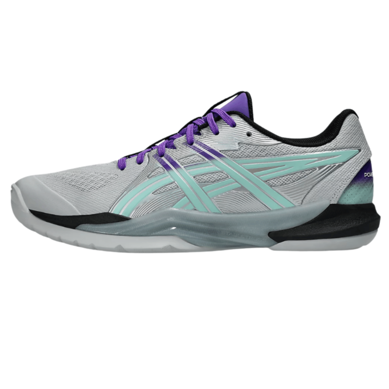 Asics Mens PowerBreak FF Indoor Shoes - Concrete / Illuminate Mint - main image