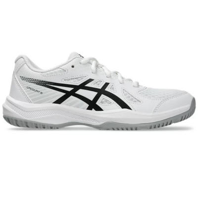 Asics Kids Upcourt 6 Indoor Court Shoes - White/Black - main image