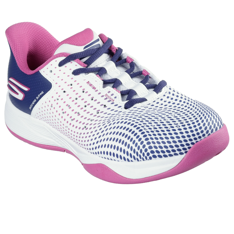 Skechers Womens Viper Court Reload Slip-ins Relaxed Fit - White/Navy/Pink - main image
