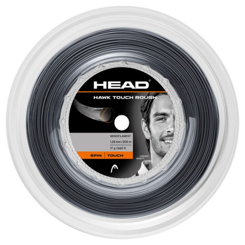 Head Hawk Touch Rough 17 (1.25mm) Tennis String Reel 200m - Black - main image