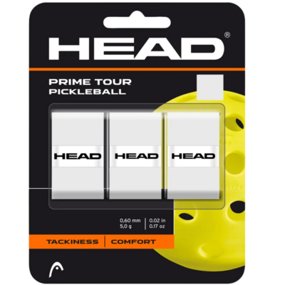 HEAD Prime Tour Pickleball Overgrips (Pack of 3) - White - main image