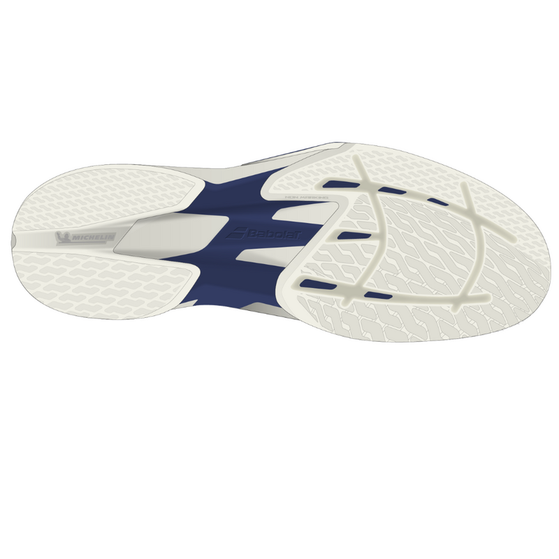 Babolat Mens Jet Mach 4 Tennis Shoes - Cream/Dark Blue - main image