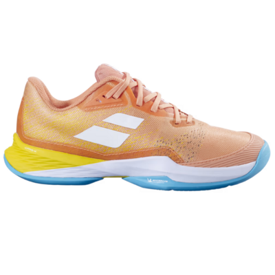 Babolat Womens Jet Mach III Tennis All Court Shoes - Coral / Gold Fusion - main image