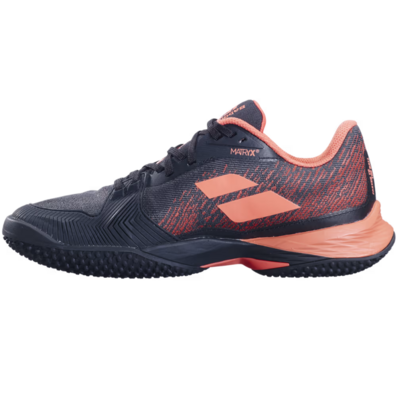 Babolat Womens Jet Mach III Tennis Sand Grass Shoes -  Black / Living Coral - main image