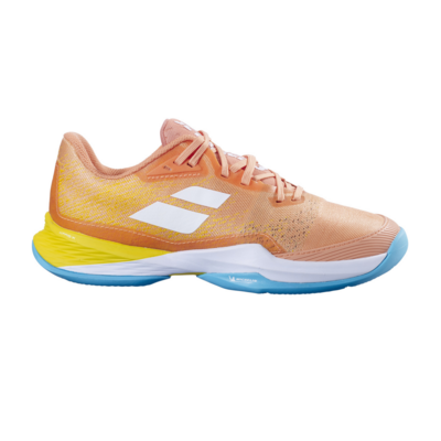 Babolat Womens Jet Mach III Tennis Clay Shoes - Coral / Gold Fusion - main image