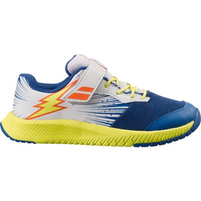 Babolat Kids Pulsion Velcro Tennis Shoes - Dark Blue/Sulphur Spring - main image