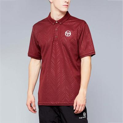 Sergio Tacchini Mens Chevron Polo - Bordeaux/White - main image