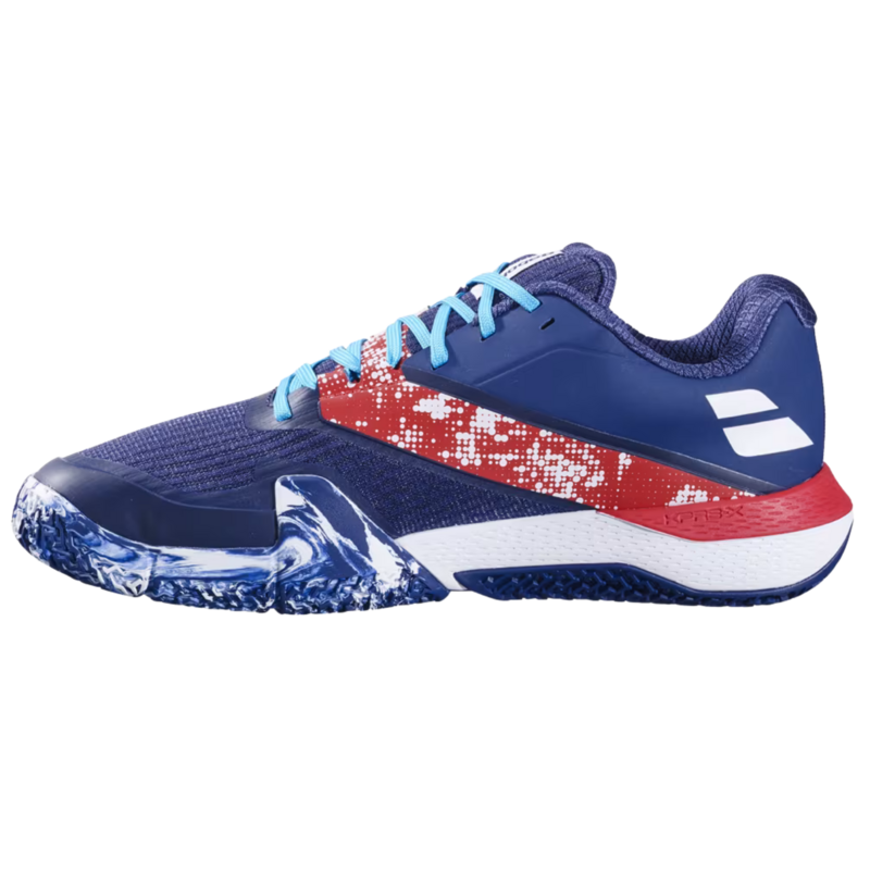 Babolat Mens Movea 2 Padel Shoes - Dark Blue/Chilli Red - main image