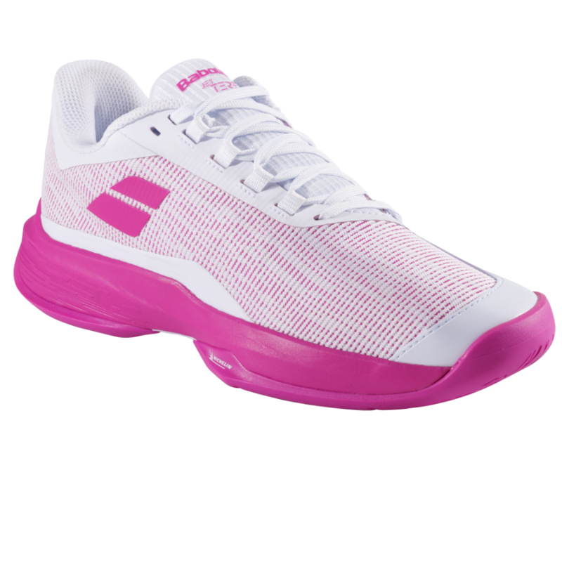 Babolat Womens Jet Tere 2 All Court Tennis Shoes - White/Fandango Pink - main image