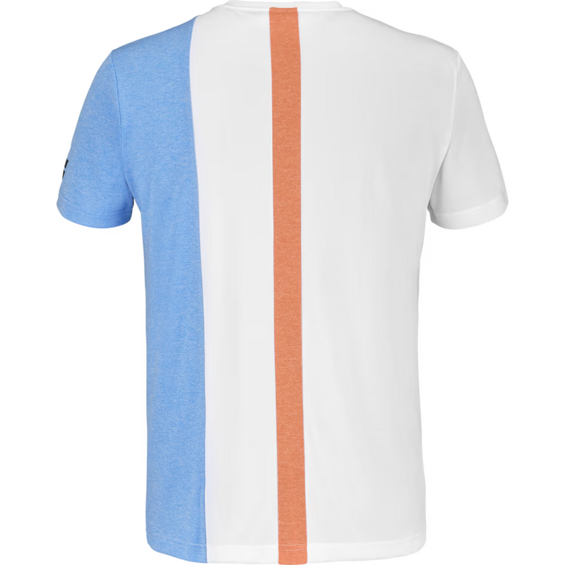 Babolat Boys Play Crewneck Tee - White/Blue - main image