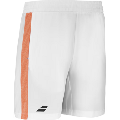 Babolat Mens Play Short - White/Orange - main image