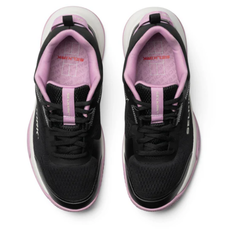 Selkirk Womens Court Strike Pickleball Shoes- Black Winerberry - main image