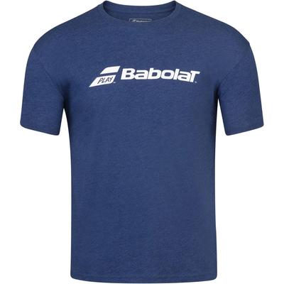 Babolat Boys Exercise Crew Neck Tee - Estate Blue Heather - main image