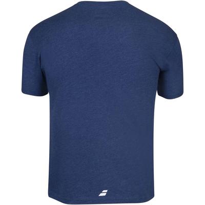 Babolat Boys Exercise Crew Neck Tee - Estate Blue Heather - main image