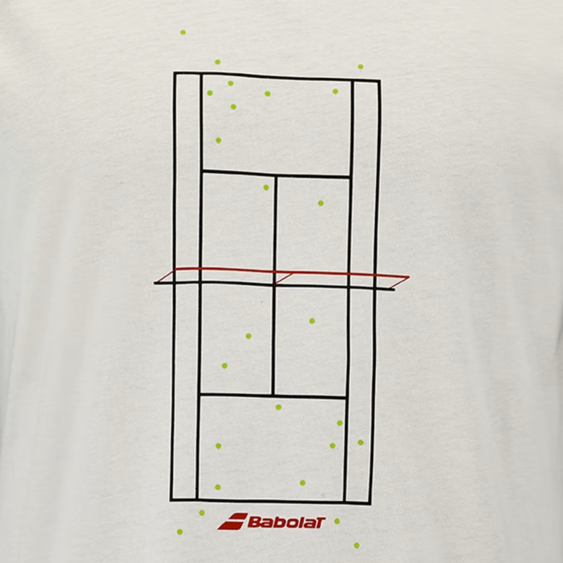 Babolat Mens Exercise Message Tee - Cannoli Cream - main image