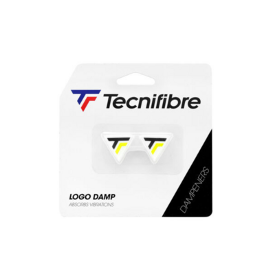 Tecnifibre Logo Dampener (Pack of 2) - White/Yellow - main image