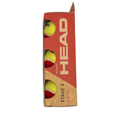 Head 3B Stage 3 Junior Tennis Balls (3 Ball Pack) - main image