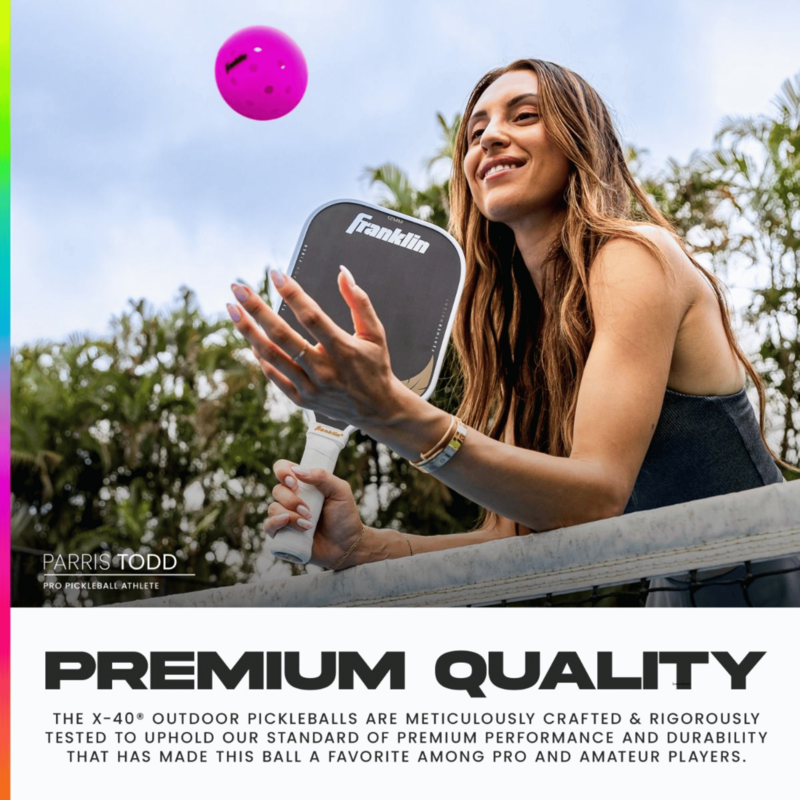 Franklin X-40 Outdoor Pickleball Balls (6 Pack) - Neon/Multi-Coloured - main image