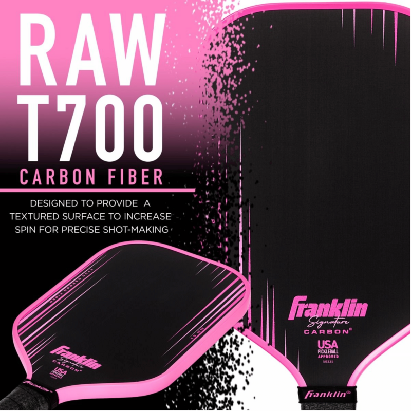 Franklin Signature Carbon Series 13mm Pickleball Paddle - Pink - main image