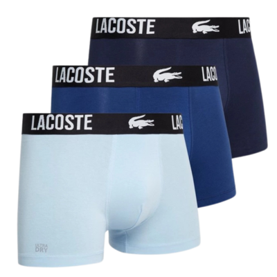 Lacoste Mens 3 Pack Boxers - Navy/Blue/SkyBlue - main image