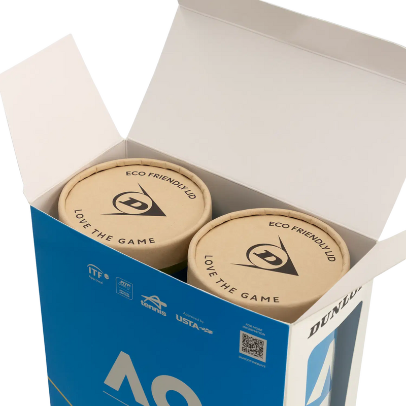 Dunlop Australian Open 2*4 Pet Cartonete Tennis Balls (4 Ball Can) - main image