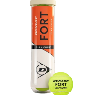 Dunlop Fort Clay Court Tennis Balls (4 Ball Tube) - main image
