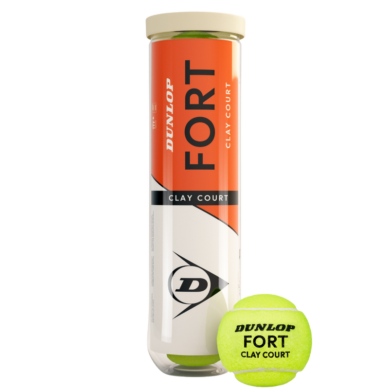 Dunlop Fort Clay Court Tennis Balls (4 Ball Tube) - main image