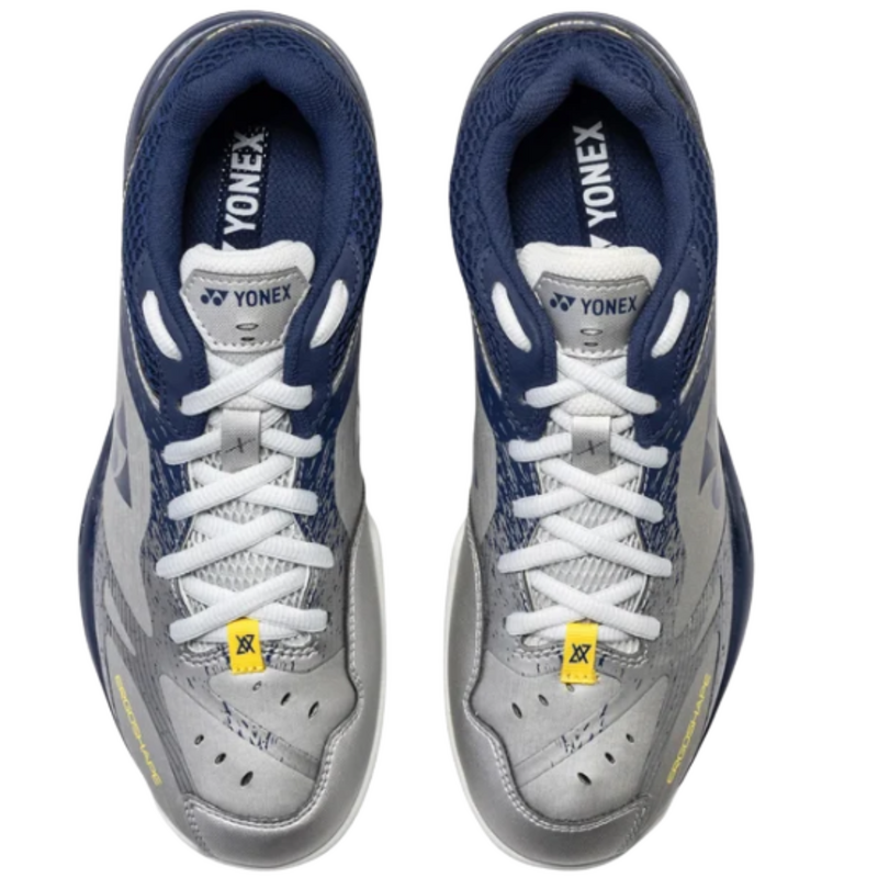 Yonex Unisex Power Cushion 65X4 VA Badminton Shoes - Silver/Navy - main image